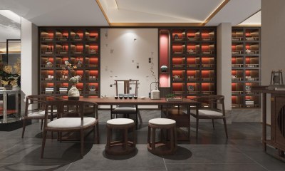 新中式茶叶店3D模型下载